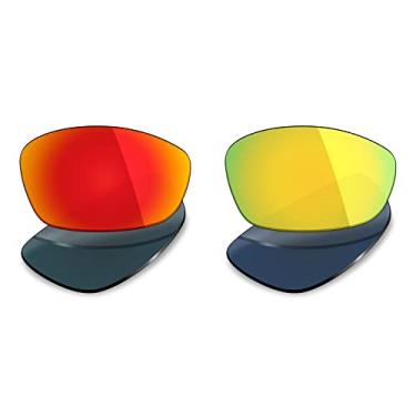 Imagem de 2 pares de lentes polarizadas de substituição para óculos de sol Oakley Straight Jacket 2007 da Mryok - Opções