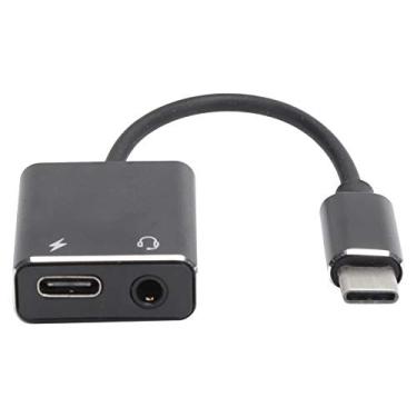 Imagem de Adaptador de carregamento de áudio, separador estável compacto, cabo de carregamento de áudio universal tipo C para fones de ouvido de 3,5 mm