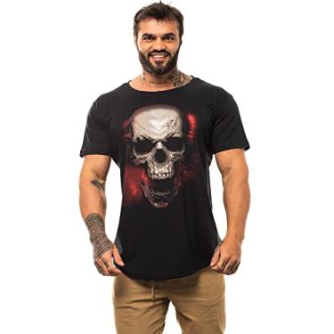 Imagem de Camiseta Longline Masculina MXD Conceito Estampas Variadas (M, Evil Skull)