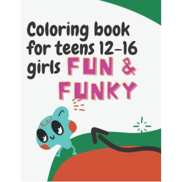 Imagem de coloring books for teens 12-16 girls easy: coloring book 8.5 x11 Inches ( 44.20 x 28.57 cm ) On bleed 70 pages 35 coloring pages black and white teens 12-16 girls easy