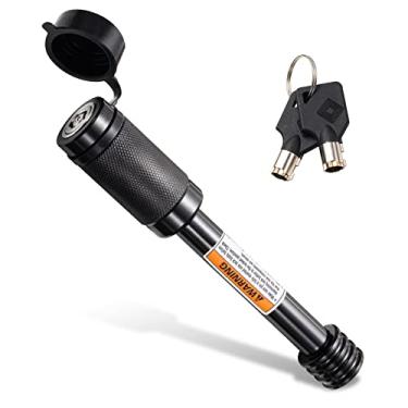 Imagem de Trava de pino para receptor de engate CZC AUTO, trava de receptor de reboque com pino de 5/8" para receptor de classe III IV de 2" e 2-1/2", para engate de bicicleta, bandeja, bola de corda de