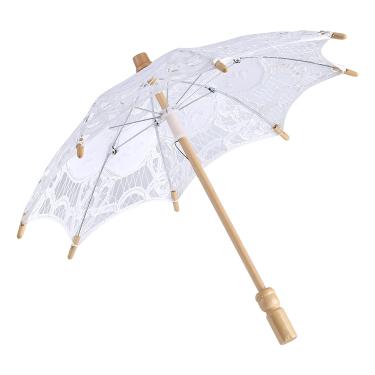 Imagem de Guarda-chuva de noiva de madeira para casamento,guarda-sol vintage guarda-chuva de noiva para decora??o foto fantasia de senhora (branco/marfim)(Large-White), guarda-chuva de renda guarda-sol ca
