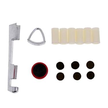Imagem de Conjunto de kit de manutenção de cue de bilhar robusto com 6 dicas, 6 virolas,