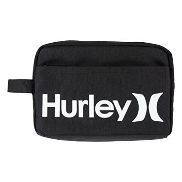 Imagem de Hurley Kit de dopp para viagem de itens pequenos para crianças, Preto/branco, One Size, Um e único kit de dopp para viagem de itens pequenos