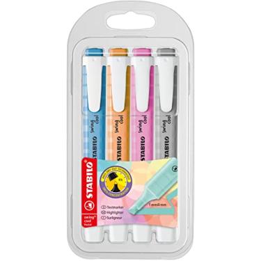 Imagem de Marca-Texto – STABILO Swing Cool Pastel – Estojo com 4 unidades – Em 4 cores exclusivas