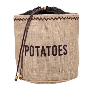 Imagem de KitchenCraft Saco de batata Natural Elements com forro blackout, bolsa de armazenamento de batatas, hessiana, 24 x 24 cm, marrom