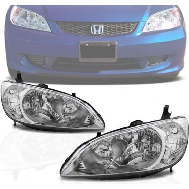 Imagem de Par Farol Honda Civic 2004 2005 2006 Cristal