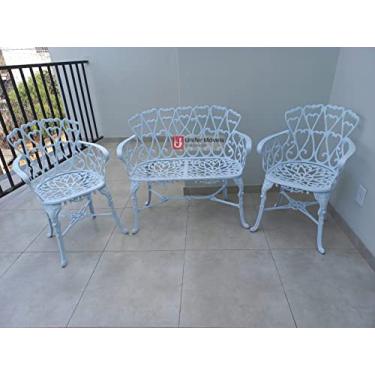 Imagem de Conjunto de Banco de 2 Lugares e 2 Poltronas Viena em Alumínio Fundido Unifer Móveis