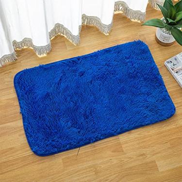 Imagem de SHENGANG Tapetes felpudos antiderrapantes tapete de banho de banheiro sala de estar tapete de sala de jantar tapetes e carpete para casa decoração do quarto tapete de chuveiro, azul, 40x60cm