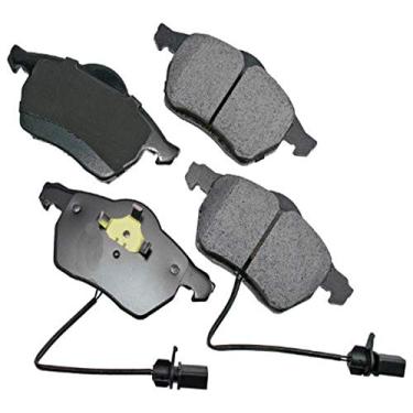 Imagem de Akebono EUR840 Euro Ultra Premium Kit de pastilhas de freio a disco de cerâmica, cinza