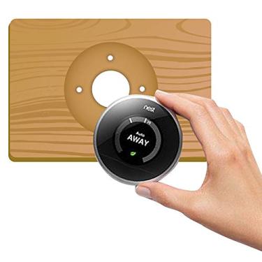 Imagem de Placa de parede para termostato Nest, 15 cm, placa de bambu, serve para ninhos de geração 1, 2, 3, E