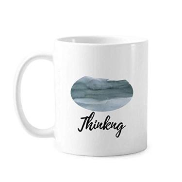 Imagem de Tinta abstrata plantas arte padrão caneca cerâmica café porcelana xícara louça