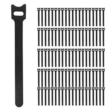 Imagem de Abraçadeiras de cabos reutilizáveis ​​100 PCS organizador de cabos de gerenciamento de cabos de 6 polegadas para centros de dados de escritório doméstico USB Desk Electronics Acessórios organizadores