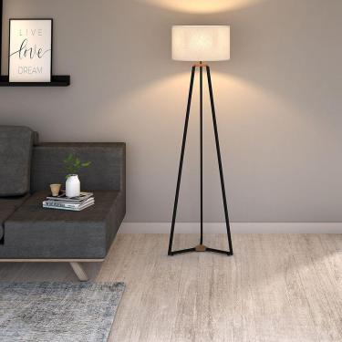 Imagem de Luminária de Chão Estilo Industrial Premium Eiffel - Palha