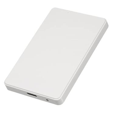 Imagem de Estojo de disco rígido,Capa para disco rígido de 2,5 polegadas USB3.0 Gabinete externo para HDD/SSD Capa para disco rígido SATA Design sem ferramentas ABS Shell Branco