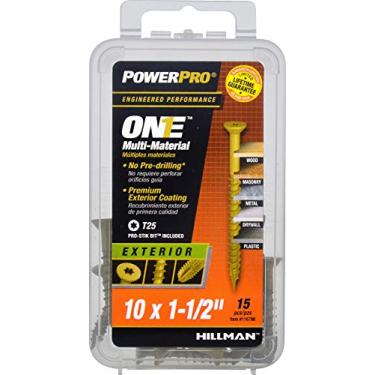 Imagem de Power Pro One Exterior Screws, Flat Head, Bronze Epoxy Coated, #10 x 1.5-In., 15-Pk. -1...