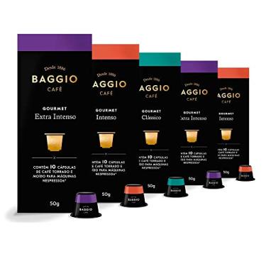 Imagem de 50 Cápsulas Compatíveis com Nespresso – Baggio Café Gourmet – 5 caixas