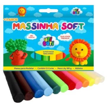Imagem de Massinha Uti Guti Sot C/12 Cores Atoxica Super Macia 180g