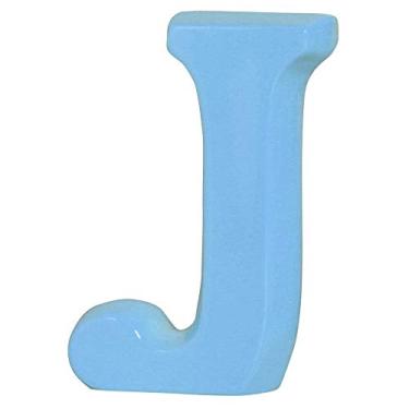 Imagem de Letra J Grande Ceramicas Pegorin Azul Bebe