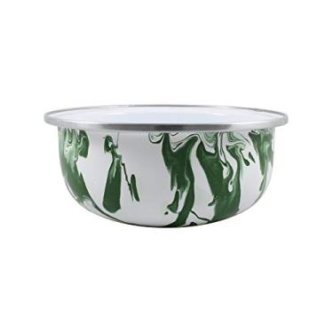 Imagem de Tigela Bojuda 20 Esmaltada Marmorizada Verde - 2300 ml - Ewel