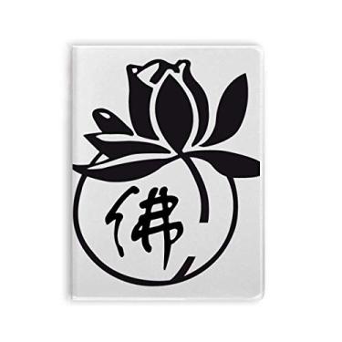 Imagem de Caderno de personagens de lótus religião budista capa macia Diário