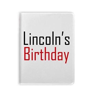 Imagem de Caderno de anotações Celebre Lincoln Birthday Blessing Festival, capa de goma