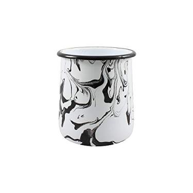 Imagem de Porta Utensílios Esmaltado Marmorizado Preto P - Ewel