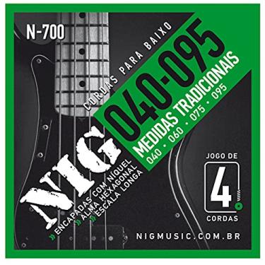 Imagem de Encordoamento Para Contra Baixo 4 Cordas 040 Nig N-700