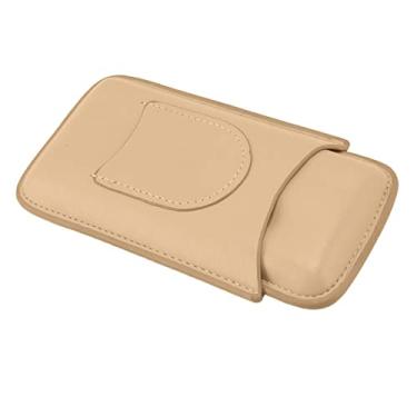 Imagem de Porta-charutos Portátil, Estojo de Couro para Porta-charutos, Leve e Resistente, Toque Macio para Viagem (ouro de luxo)