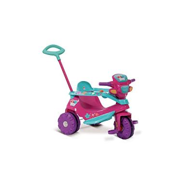 Imagem de Triciclo Velobaby Passeio e Pedal, Brinquedos Bandeirante, Multicor