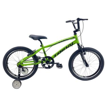 Imagem de Bicicleta Aro 20 Infantil Bmx Cross Roda Lateral Tridal Verde