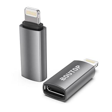 Imagem de BOUTOP Adaptador USB C para Lightning de 27 W, compatível com carregamento rápido PD, para iPhone 14/13/12/11 e outros dispositivos iOS (pacote com 2)