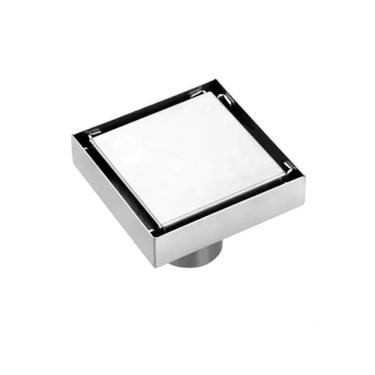 Imagem de Ralo Oculto Invisivel Para Banheiro Quadrado 10x10 Cm Metal Aco Inox Escovado Ri10 Luuk Young