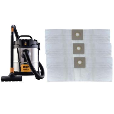 Imagem de Kit 6 Sacos Descartáveis Aspirador Pó Wap Gtw Inox 12