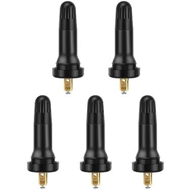Imagem de Riseuvo 5 peças TPMS 20008 válvulas de encaixe de borracha de válvula de reposição, hastes de válvula sem câmara adequadas para furos de aro de 1,2 cm em pneus padrão de veículos