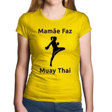 Imagem de Baby Look Algodão Mamãe Faz Muay Thai - Foca Na Moda