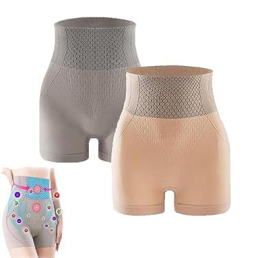 Imagem de Forslim Boxers modeladores de favo de mel iônico de grafeno, shorts de energia iônica, cuecas de aperto vaginal de grafeno e modelagem corporal, Cinza + pele, 21