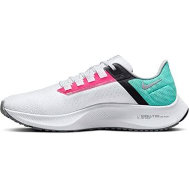 Imagem de Nike Tênis de corrida masculino Air Zoom Pegasus 38, Branco/cinza lobo - rosa, 14