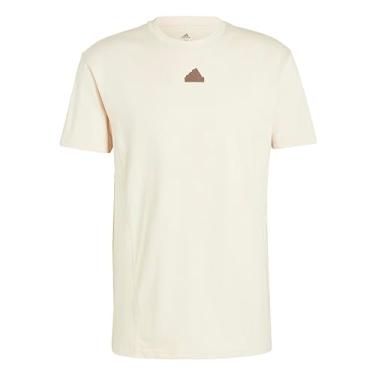 Imagem de adidas Camiseta masculina tamanho alto City Escape, Areia Strata, GG