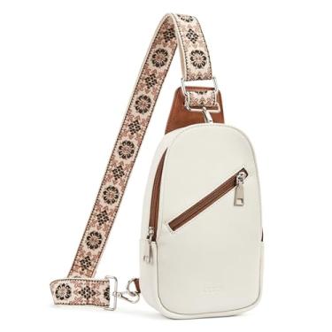 Imagem de CLUCI Pequena bolsa tiracolo feminina de couro vegano na moda, pochete feminina, A-1 Branco, Small, Bolsa transversal para mulheres, bolsa tiracolo para mulheres, pochete transversal para mulheres