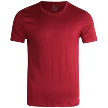 Imagem de Reebok Camisa masculina - Camiseta esportiva macia de manga curta (P-GG), Vermelho tibetano, G