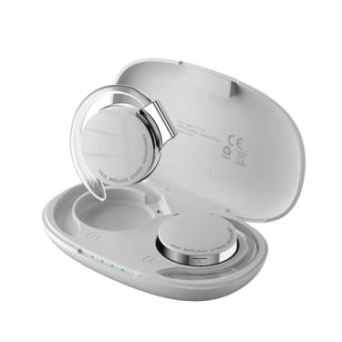 Imagem de Waillynice Fone de ouvido F2 True Wireless TWS Bluetooth 5.2 com gancho de orelha IPX5 à prova d'água Twins esportivo com caixa de carregamento de microfone duplo (branco)