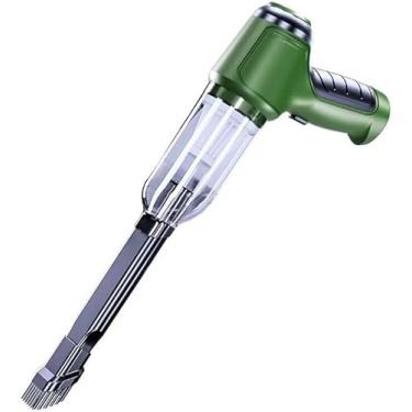 Imagem de Aspirador de pó sem fio portátil coletor de pó doméstico 3 em 1 soprador de sucção multifuncional coletor de pó seco de uso duplo (Verde)