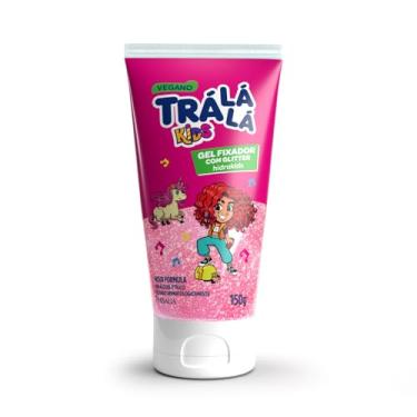 Imagem de Trá Lá Lá Gel Condicionante Com Glitter Personagem Kids Rosa 150 G