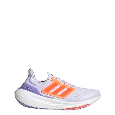 Imagem de adidas T nis de corrida feminino Ultraboost leve (Ultraboost 23), Branco nuvem/vermelho solar/rosa feixe, 8