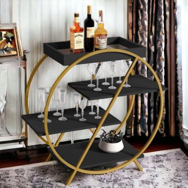 Imagem de Adega Jb 4009 Preto E Dourado Bechara