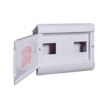 Imagem de Quadro Embutir Ouro Box 12 Módulos Din Porta Opaca Steck Branco 12 Módulos