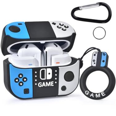 Imagem de KOREDA Compatível com Samsung Galaxy Buds 3 e capa para Galaxy Buds 3 Pro, capa protetora de silicone macio com desenho animado fofo e engraçado com chaveiro para adolescentes meninos e mulheres