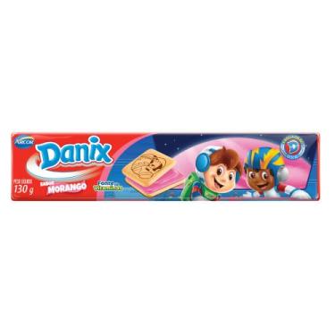 Imagem de Biscoito Recheado Danix Sabor Morango Com 130G