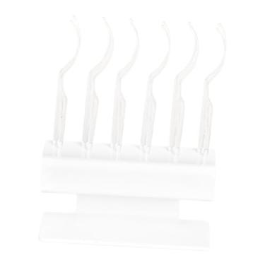 Imagem de oshhni 12Pcs Expositor de cílios Sticks de extensão de cílios Ferramenta de enxerto, Suporte de exibição de cílios multiuso para viagens, Loja, Claro